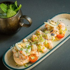 Causa de langostinos