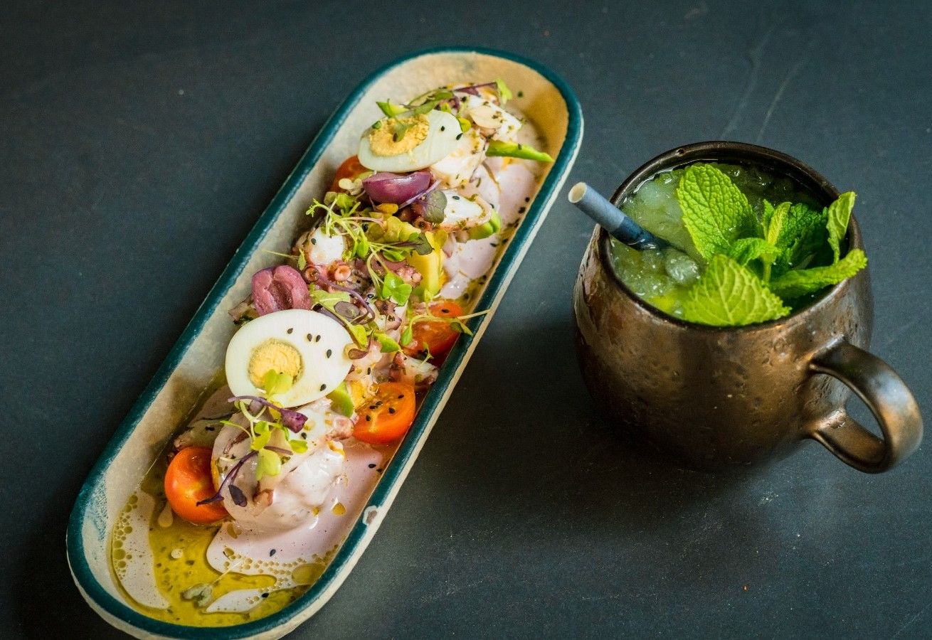 Causa de pulpo al olivo